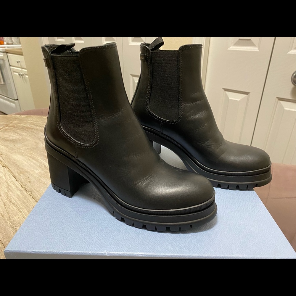 Brand New Prada Chelsea Moto Boots